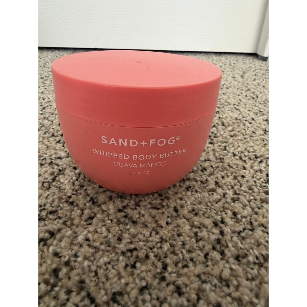 Sand + Fog Body Butter Guava Mango Whipped Shea Jojoba Oil Pink 16.9 oz NEW